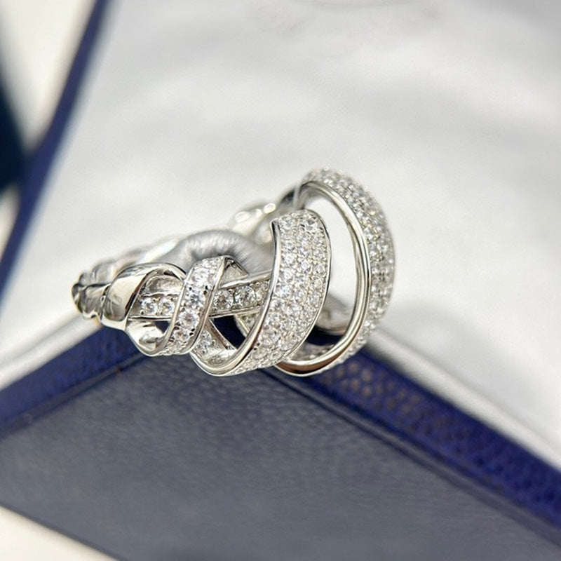 Sterling Silver Diamond Ring