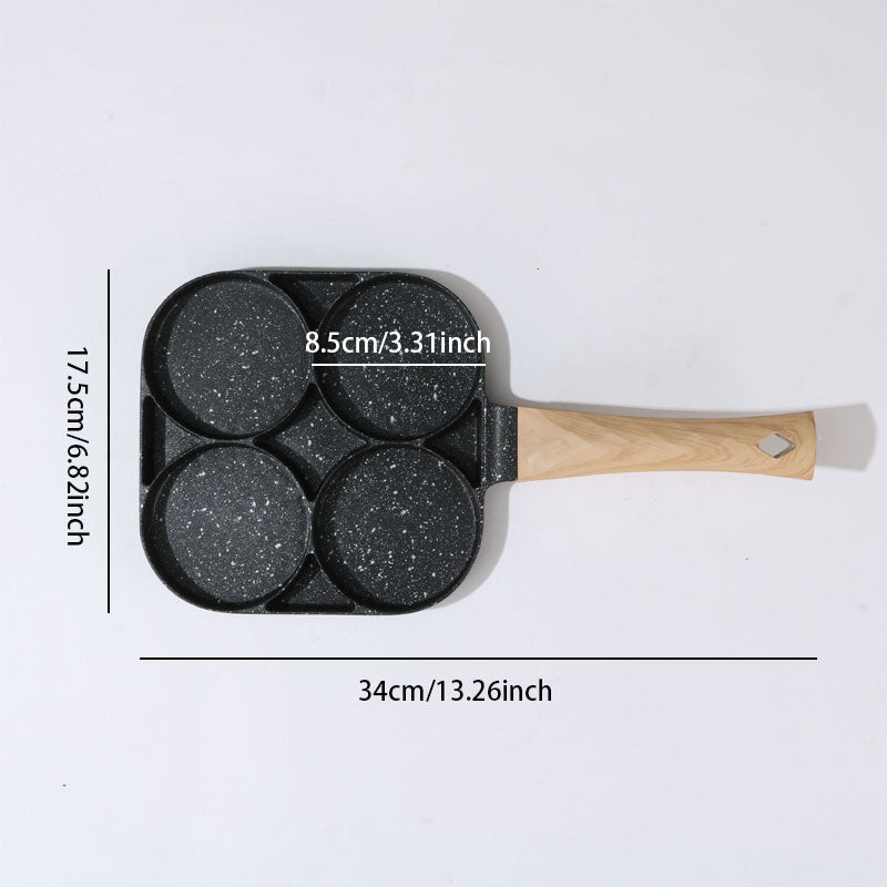 4-in-1 Nonstick Breakfast Frying Pan for Eggs Bacon Burgers