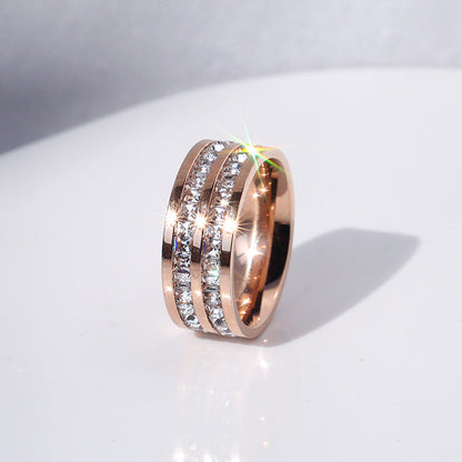 Full Diamond Titanium Ring