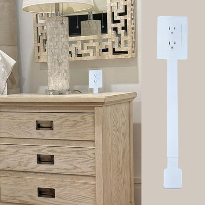 Extendable 180° Rotating Dual AC Outlet Power Socket Expander with Phone Holder