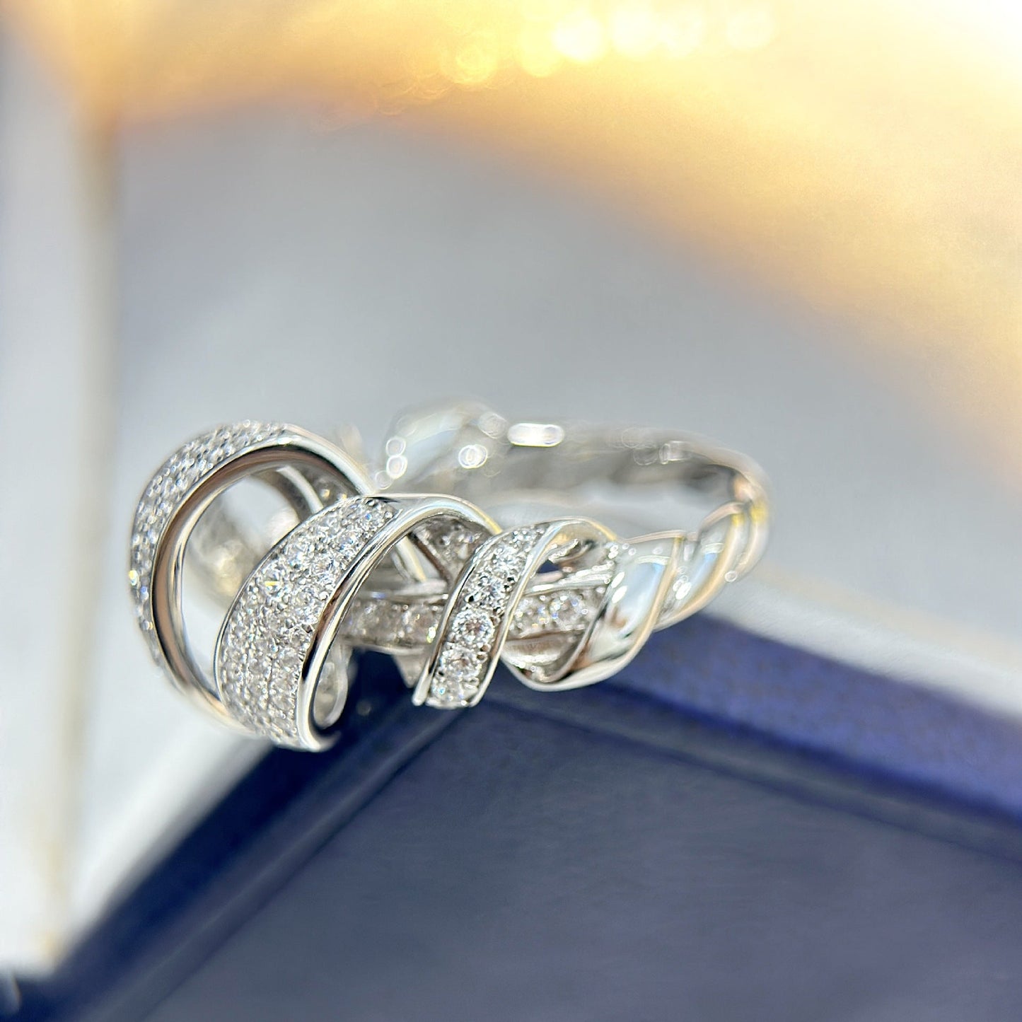 Sterling Silver Diamond Ring