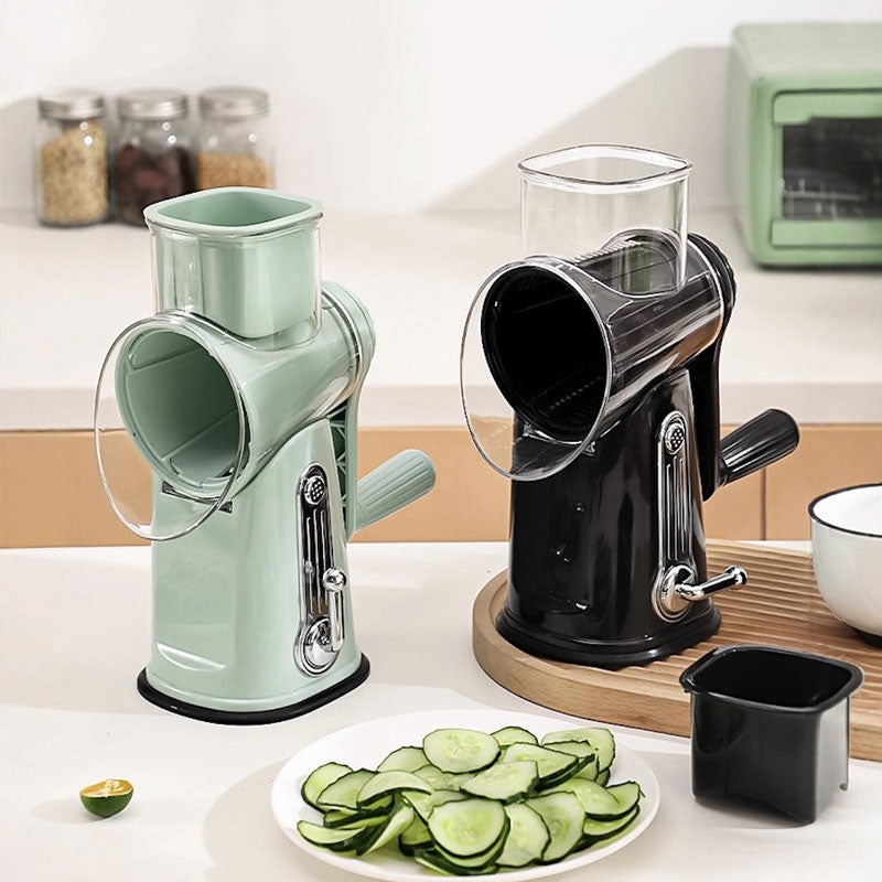 Multi-Functional Hand-Crank Grater for Efficient Cheese and Vegetables