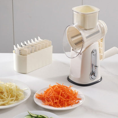 Multi-Functional Hand-Crank Grater for Efficient Cheese and Vegetables