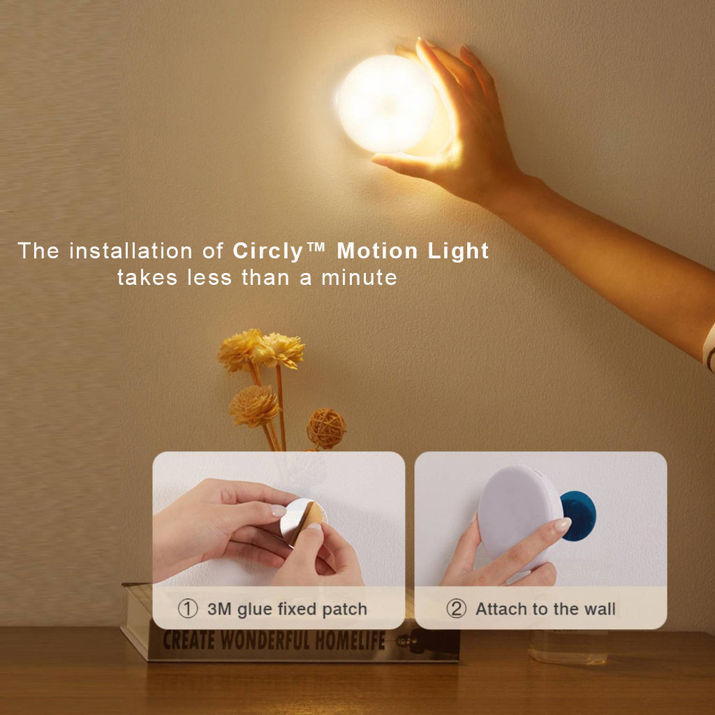 Circly Motion Sensor Light with USB or Battery Power
