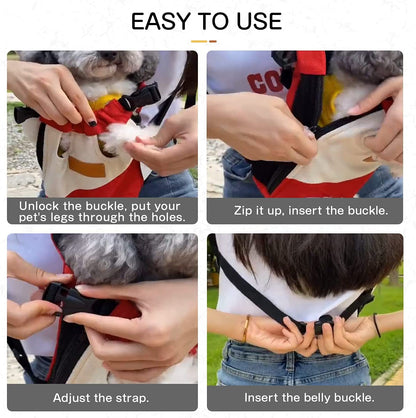 Comfortable Leg-Out Pet Carrier Backpack for Small Dogs Cats Travel