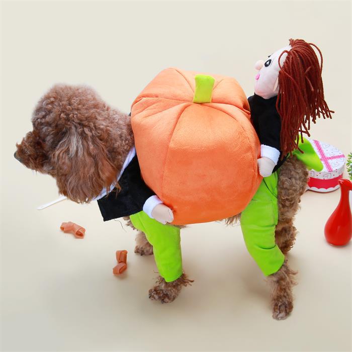 Adorable Pet Pumpkin Halloween Costume - Cozy & Fun for Dogs & Cats