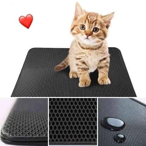 Premium Cat Litter Mat Non-Slip Double Layer Honeycomb Design Easy Clean Trapper