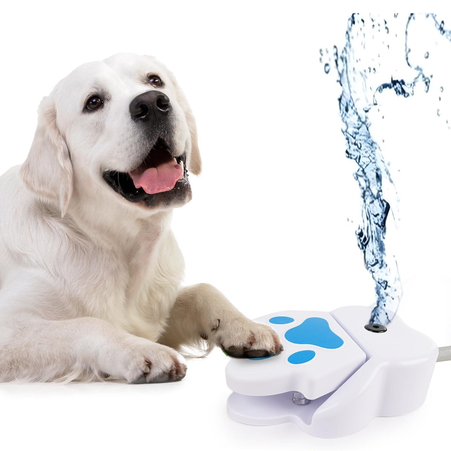 Interactive Outdoor Dog Water Fountain: Step-On Paw Activated Fresh Water Dispenser