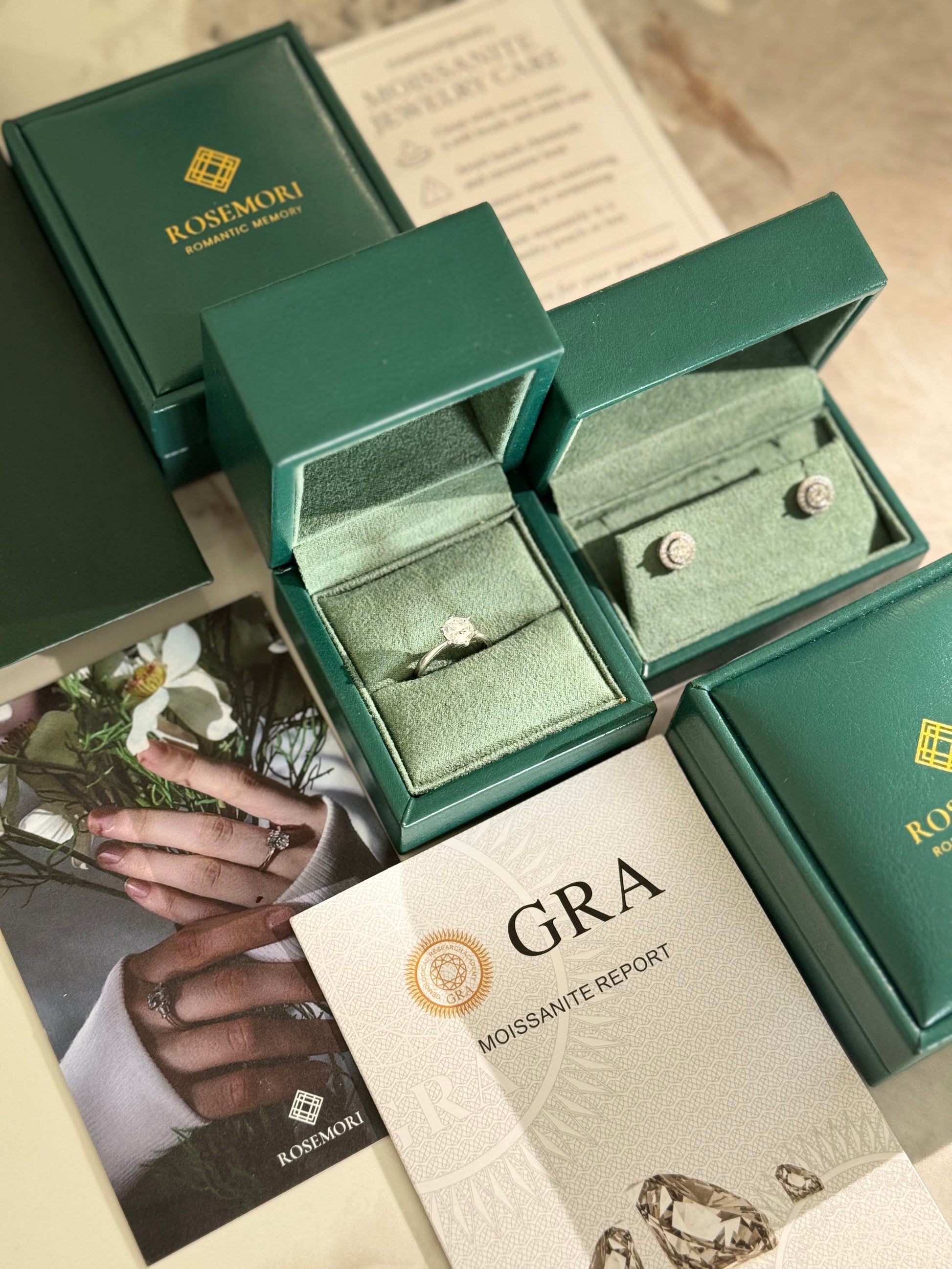 Wishbone Chevron Moissanite Stacking Ring in Rhodium-Plated Silver