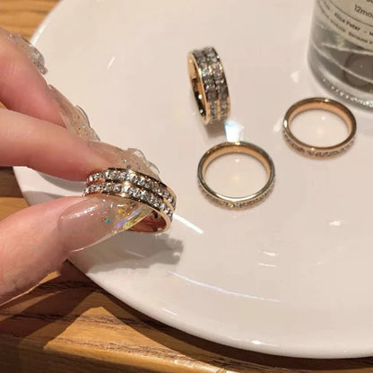 Full Diamond Titanium Ring