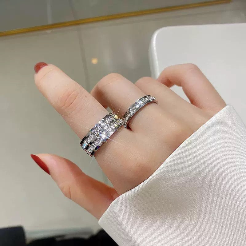 Full Diamond Titanium Ring