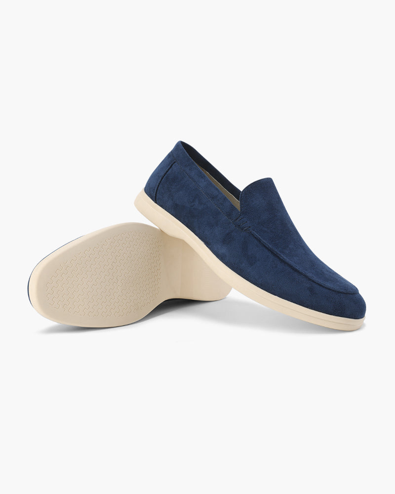 Old Money Luxury Suede Loafers: Men's Classic Slip-On, Supportive Comfort Insole