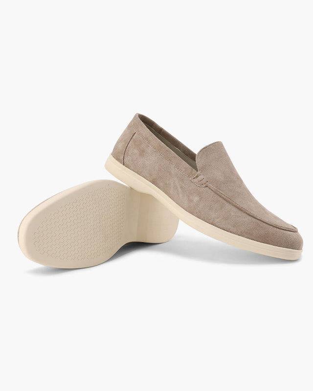 Old Money Luxury Suede Loafers: Men's Classic Slip-On, Supportive Comfort Insole