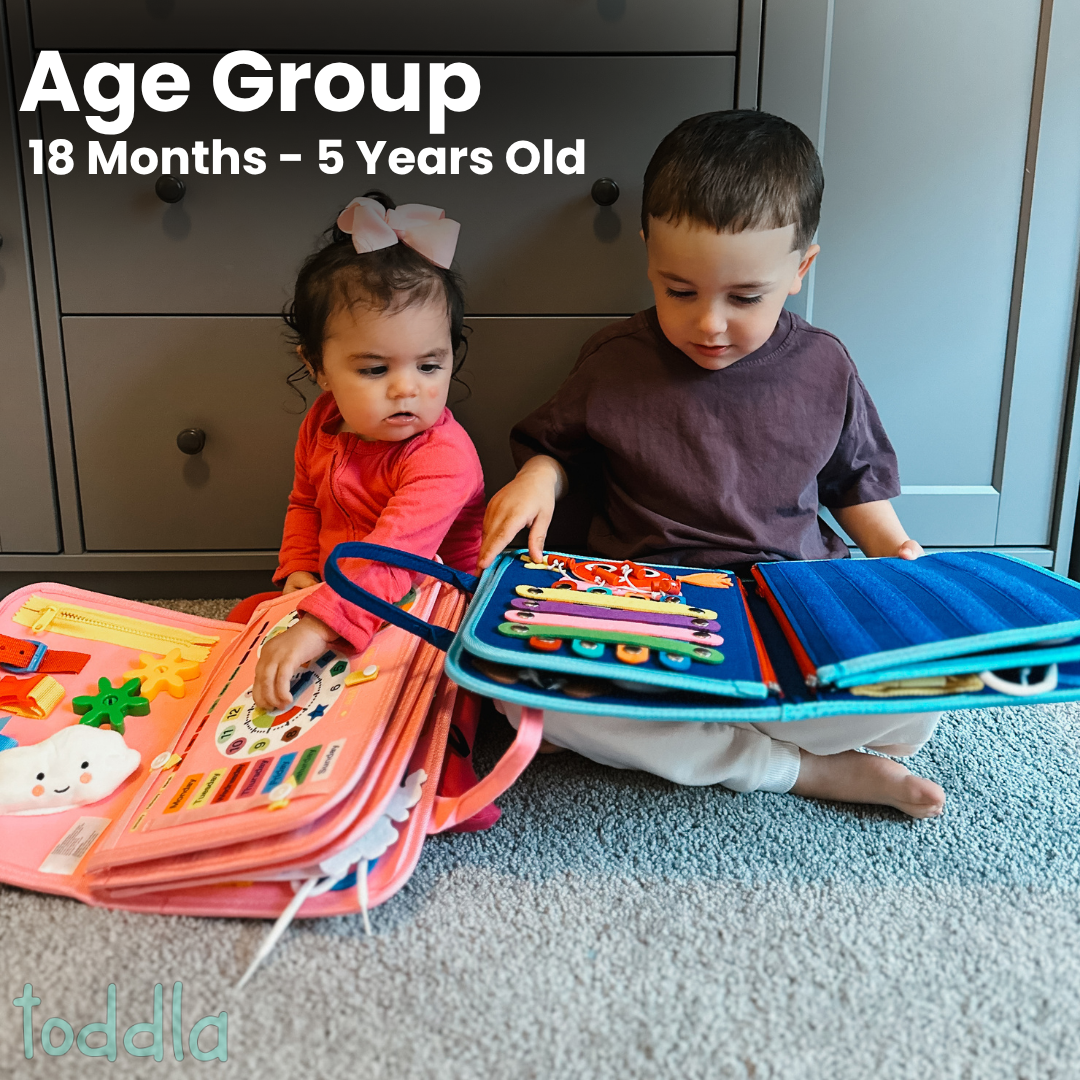 Portable Montessori Busy Board for Toddlers: Educational Sensory Activity Travel Toy