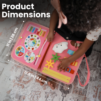 Portable Montessori Busy Board for Toddlers: Educational Sensory Activity Travel Toy