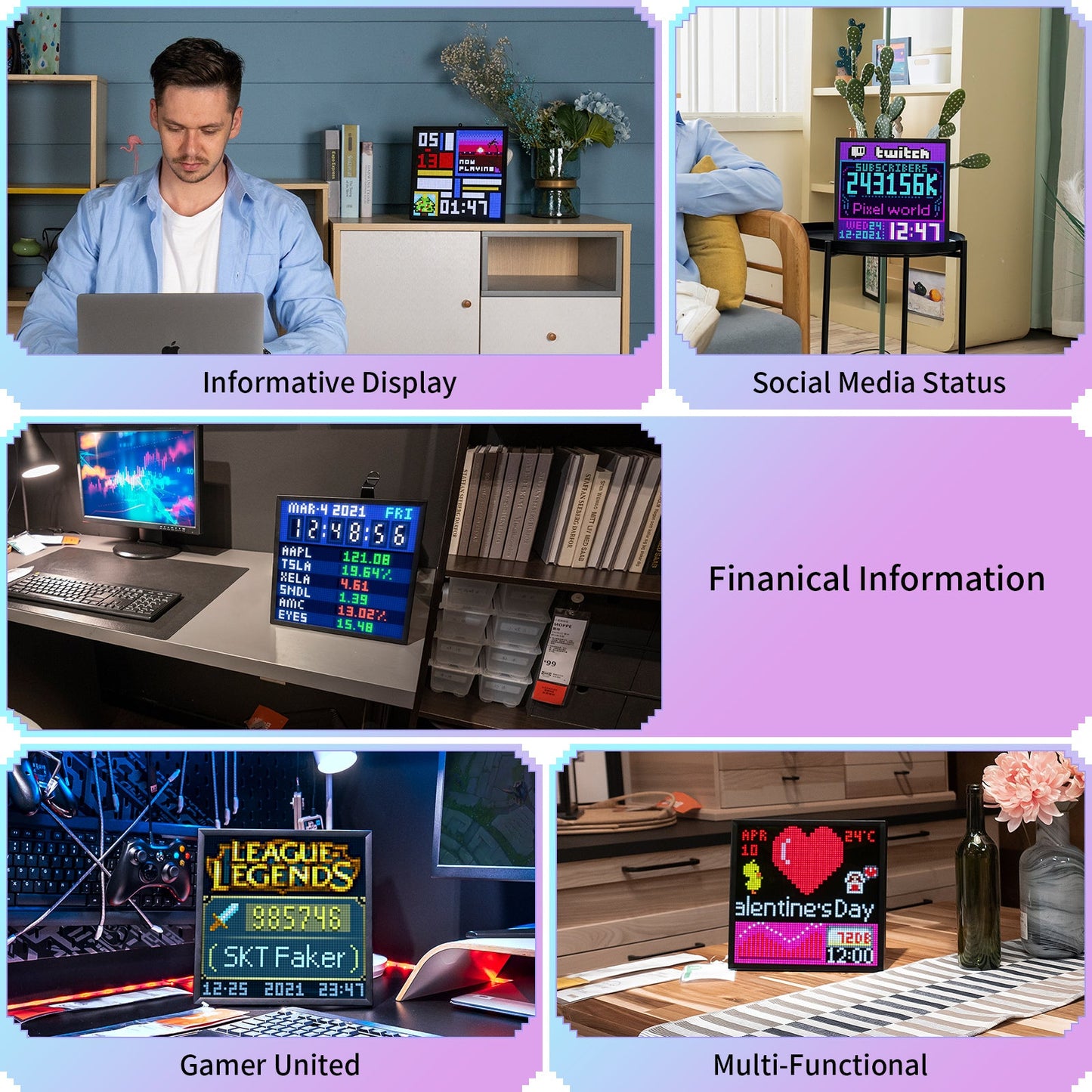 Divoom Pixoo-64 64x64 WiFi Pixel Art LED Display