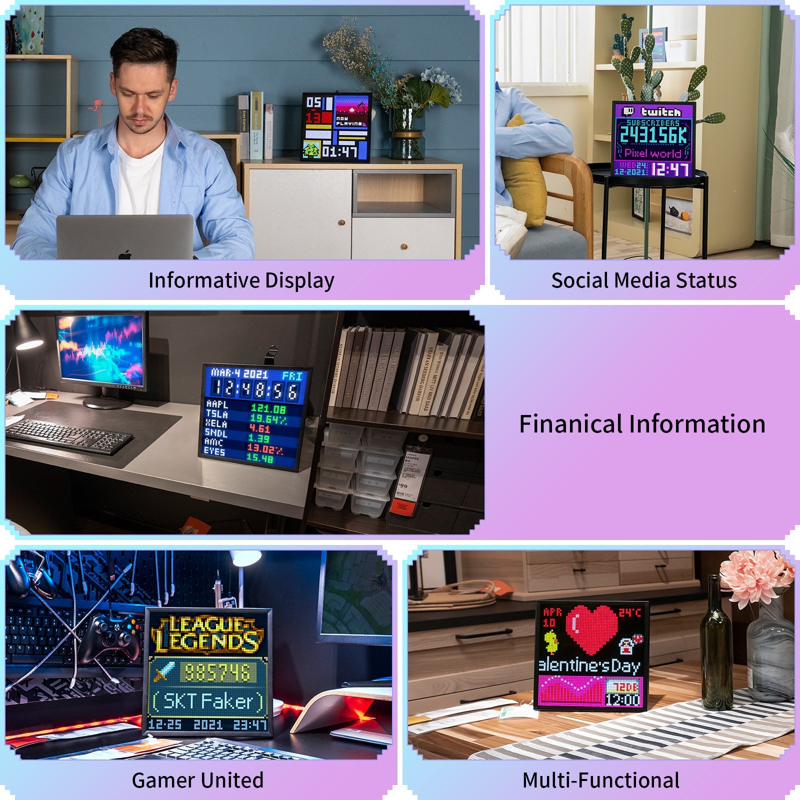 Divoom Pixoo-64 64x64 WiFi Pixel Art LED Display