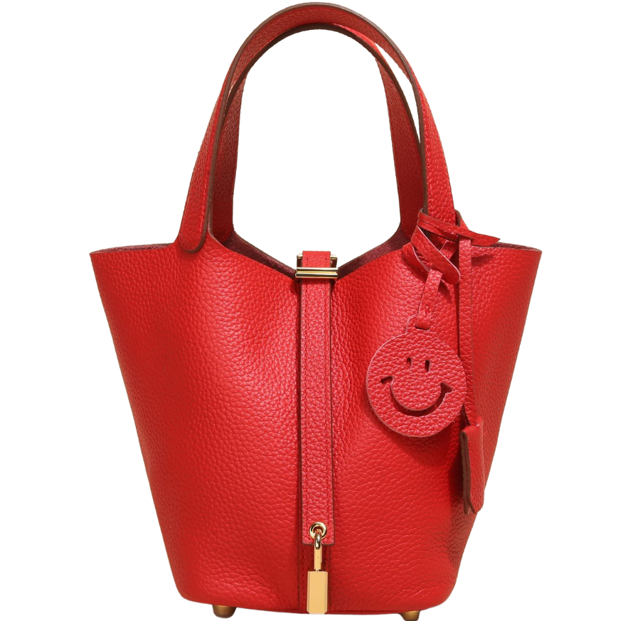 Elegant Kate Lock Bag: Pebbled Texture, Secure Closure, Versatile Shoulder Handbag