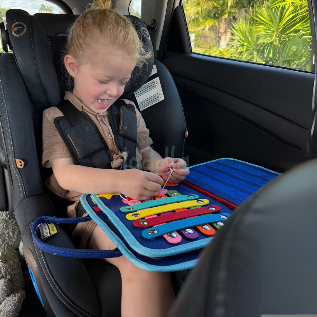 Portable Montessori Busy Board for Toddlers: Educational Sensory Activity Travel Toy