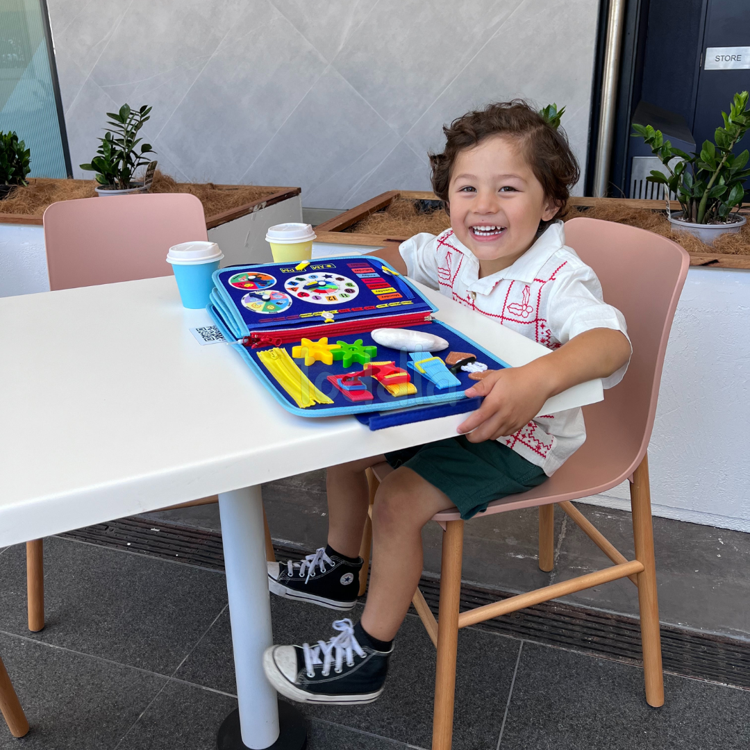 Portable Montessori Busy Board for Toddlers: Educational Sensory Activity Travel Toy