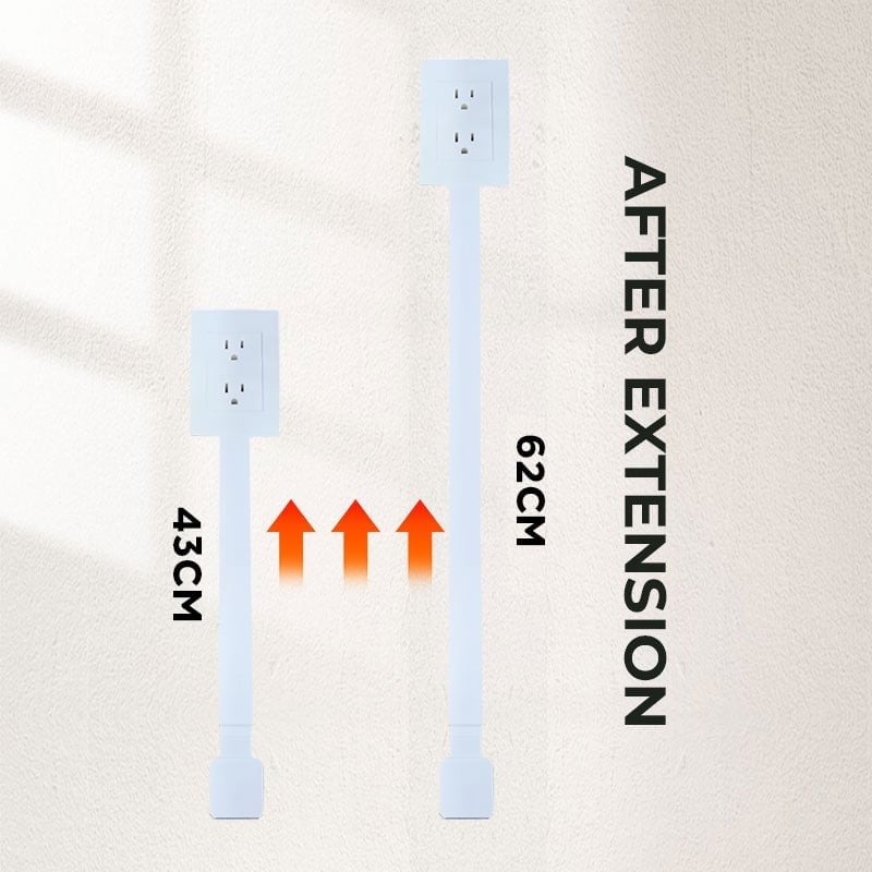 Extendable 180° Rotating Dual AC Outlet Power Socket Expander with Phone Holder