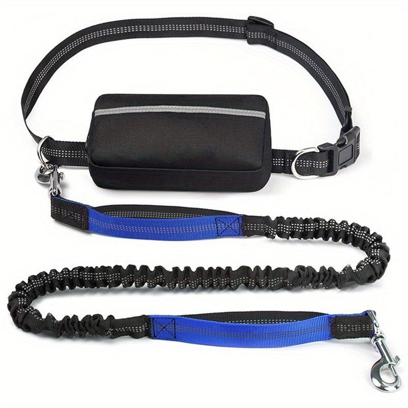 Ultimate Hands-Free Dog Leash with Shock Absorbing Bungee & Zipper Pouch