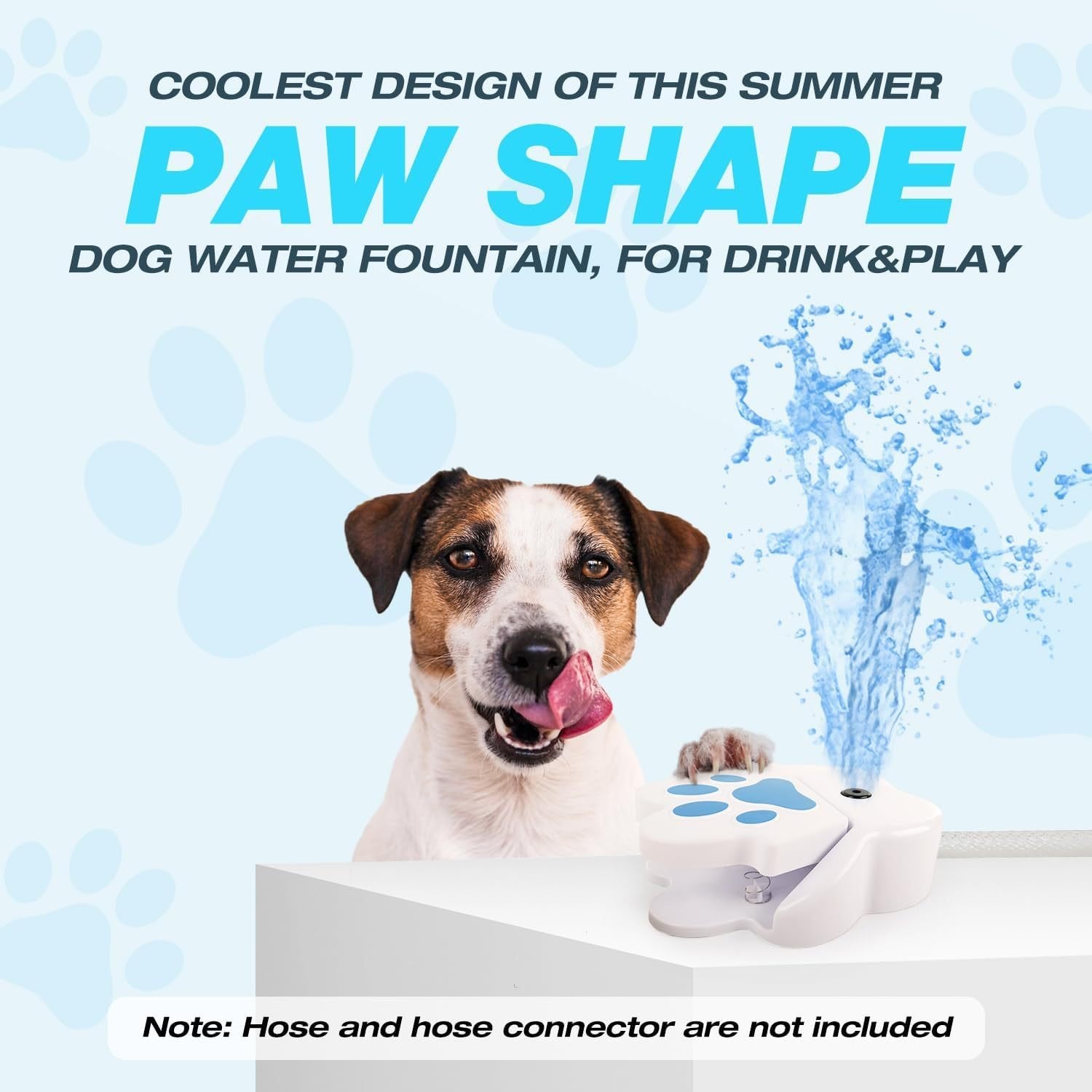 Interactive Outdoor Dog Water Fountain: Step-On Paw Activated Fresh Water Dispenser