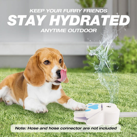 Interactive Outdoor Dog Water Fountain: Step-On Paw Activated Fresh Water Dispenser