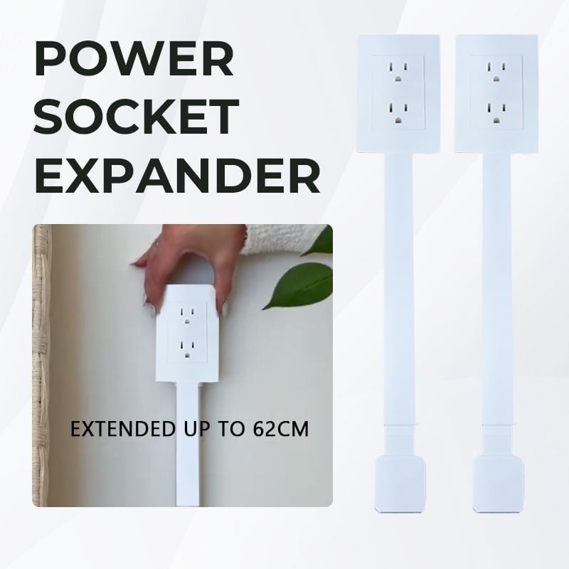 Extendable 180° Rotating Dual AC Outlet Power Socket Expander with Phone Holder