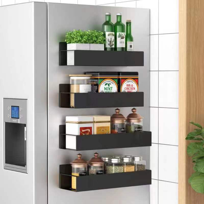 Sakerplus Strong Magnetic Refrigerator Shelf Kitchen Organizer for Spices & Essentials