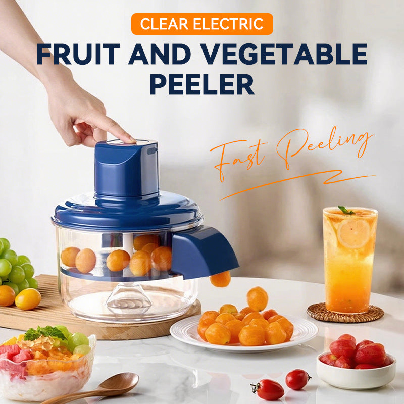Automatic Electric Transparent Fruit Vegetable Peeler Smart Kitchen Tool Easy Clean