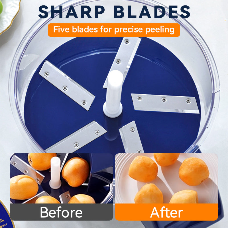 Automatic Electric Transparent Fruit Vegetable Peeler Smart Kitchen Tool Easy Clean