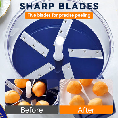 Automatic Electric Transparent Fruit Vegetable Peeler Smart Kitchen Tool Easy Clean