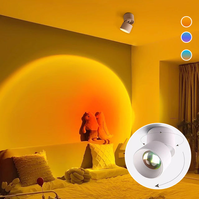 Versatile LED Sunset Projection Lamp for Romantic Ambiance and Photography