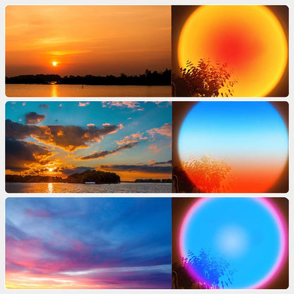 Versatile LED Sunset Projection Lamp for Romantic Ambiance and Photography