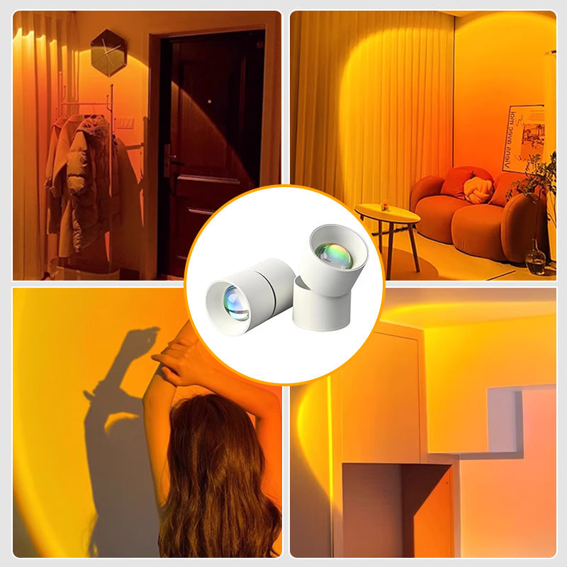 Versatile LED Sunset Projection Lamp for Romantic Ambiance and Photography