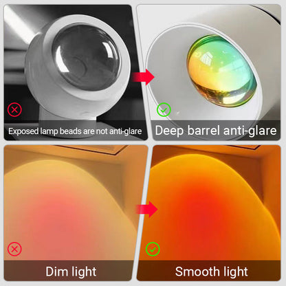 Versatile LED Sunset Projection Lamp for Romantic Ambiance and Photography